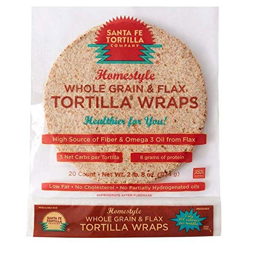 Santa Fe Tortilla Company Home Style Whole Grain Wraps with Flaxseed 20ct