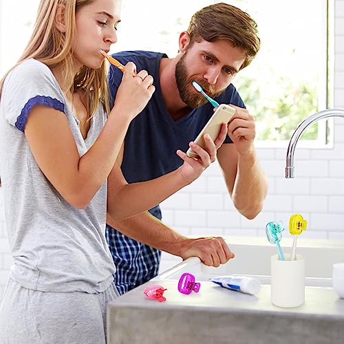 Waenerec Toothbrush Head Cover Cap 6 Pack Toothbrush Coverings Clips Portable Toothbrush Protector Toothbrush Storage Head Cover for Bathroom Home Travel Toothbrush Case - Thumbnail 3