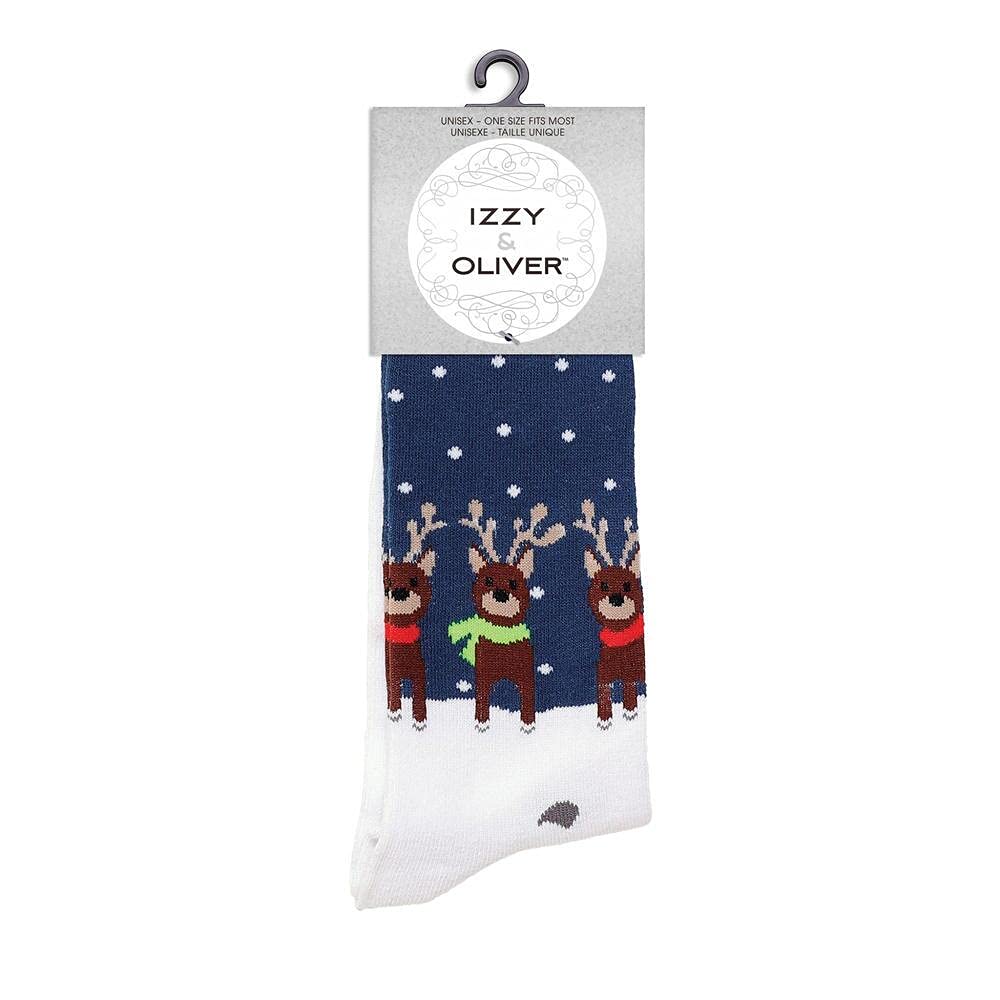 Enesco Quotes by Izzy and Oliver Weihnachtssocken, Baumwolle, Rentier-Design, 1 Paar, 6009522