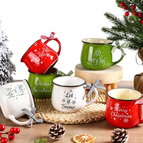 6PCS Christmas Cocoa Mugs
