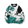 Heren trui Mannen Camo Winter Gebreide Sweater Pullover Heren O-hals Sweater Casual Kleding Gebreide trui (Color : Green…