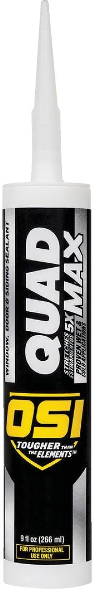 12-Pack of 9.5 oz OSI 1868684 White 001 Quad Max Window, Door & Siding Sealant