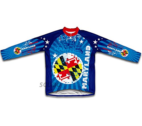 ScudoPro Maryland Long Sleeve Cycling Jersey for Men - Size XL Blue