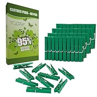 Today Eco – 40 clothes pegs for washing line, made from 95% recycled plastic – large format, rustproof, strong and wind-resistant