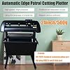 Vinyl Cutter Plotter 24 inch Automatic Edge Patrol 500g Cutting Plotter with LCD Display Plotter DIY Vinyl Printer Cutter Machine with USB2.0 and U Disk Port Adjustable Force and Speed 110V