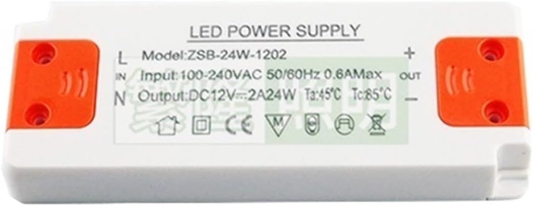 AC100V-240V to DC12V Ultra-Thin LED Driver Constant Voltage 18W 36W LED Power Supply 3A LED Lighting Transformer(24W)