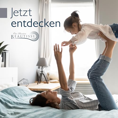 Beautissu Matratzenunterlage mit Noppen 140x200 cm BEAUTECT - Matratzenschoner Boxspringbett rutschfest Lattenrostauflage, Antirutschmatte Matratzen Unterlage - Lattenrostschoner mit Oeko-Tex Siegel