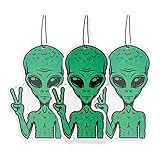 Fresh Fresheners Peace Sign Alien Car Air Freshener Scented with Premium Oils (4 Pack)