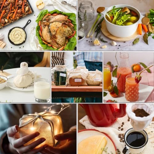 image for Hescieb 6 Pcs Cheese Cloths for Straining, 20x20 Inch Grade 100 Precut