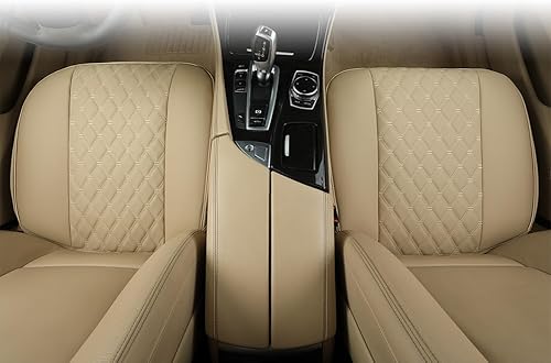 Miniatura 45 de Black Panther - Funda de lujo para base de asiento delantero de coche en cuero sintético, compatible con 90% de vehículos B-Front-Gris