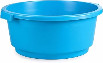 Large 40 Litre Round Bowl | Plastic Basin with Handles | Sturdy and Durable Bowl | General Use in Home, Garden or Industry | Diameter 56cm x Height 22cm