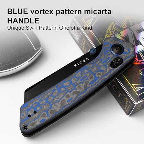 Image of Kizer Madrac EDC Pocket Knife, 3.06 inch Nitro-V Blade, Thumb Stud, Clutch Lock