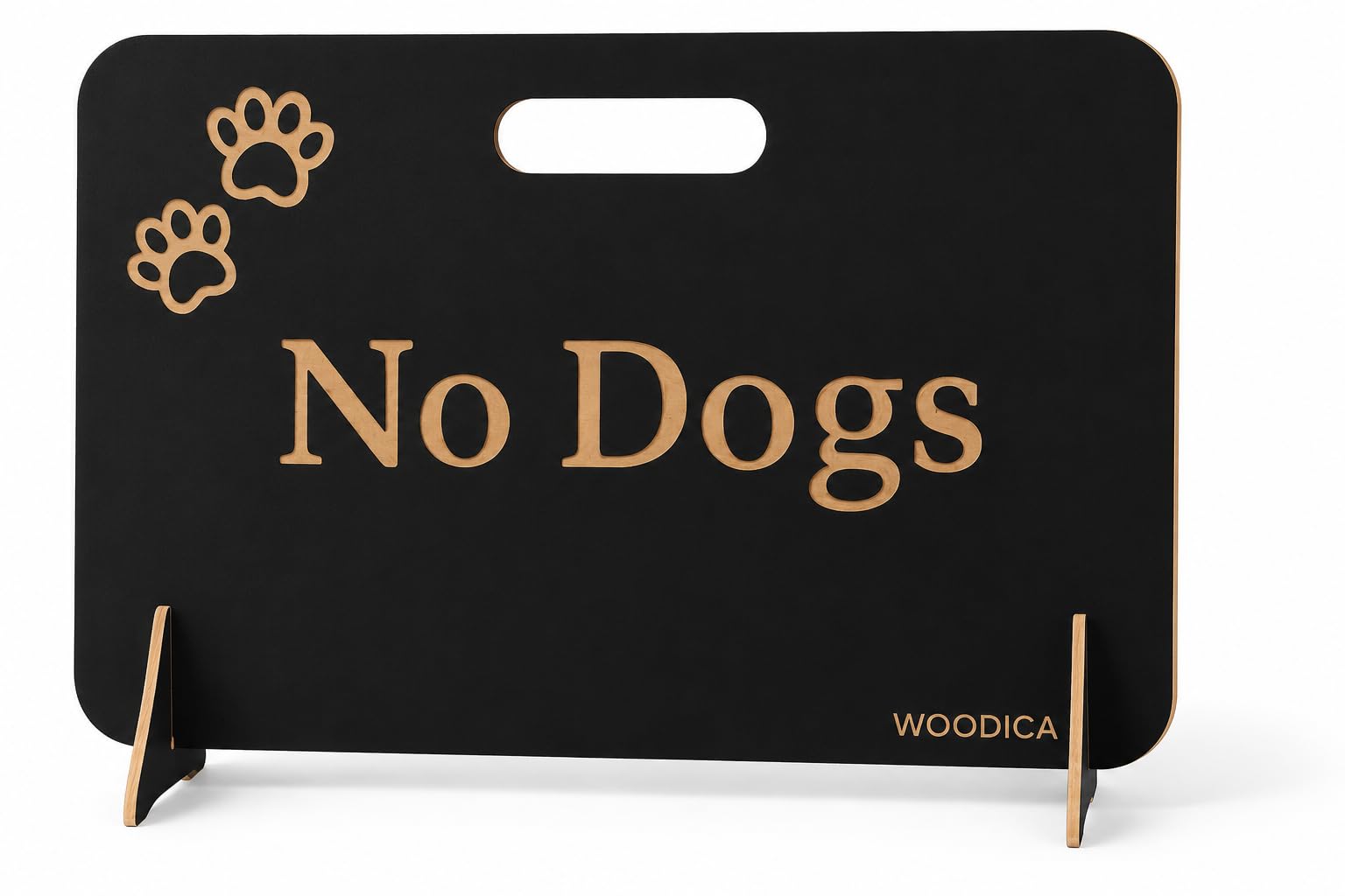 Wooden Stopper Barrier – Freestanding Dog Stopper for Stairs | Dog Barrier Gate | Portable Wooden Stopper | Puppy Gate for Stairs Indoor | No Drilling Required (80CM (H) X 60CM (W))