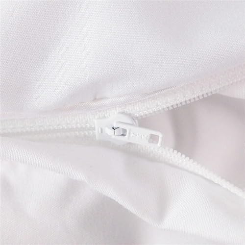 Miniatura 4 de yky Juego de ropa de cama personalizada con estampado 3D con funda de almohada, sábanas personalizadas con imagen (blanco, 102.4 x 93.7 in104 x 94)