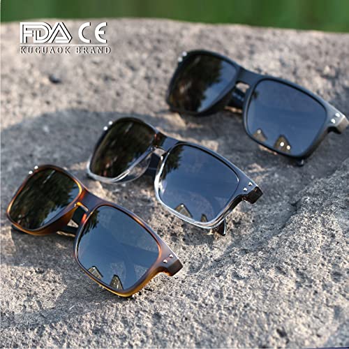 Image of KUGUAOK Polarized Sports Sunglasses for Men Driving Cycling Fishing Sun Glasses 100% UV Protection Goggles