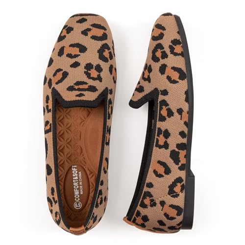 Image of Frank Mully Women's Loafer Flats Square Toe Comfortable Office Work Shoes, Cute Penny Loafer Slip On Walking Driving Shoes