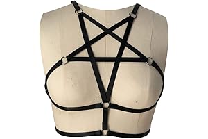 Sexy Pentagram Harness Bralette