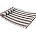 OllierooÂ Fall Camp Hammock Quilted Fabric with Pillow Double Size Spreader bar Heavy Duty Stylish 450 lb Brown Stripes
