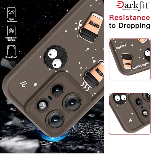 Image of Back Case Cover Compatible with Motorola Edge 50 Pro 5G | Cute Fun Cartoon Ball 3D Coffee Silicone Case | Body Protection | Camera Protection | Shock Proof | Color Brown | Pack of 1