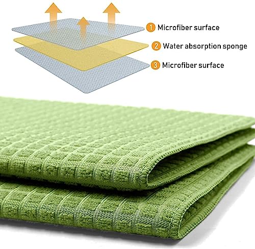 Image of PAXCOO Dish Drying Mat, Cloth Placemats, Machine Washable Linen Style Thick Place Mats, Heat Resistant and Easy to Clean Fabric Table Mats for Kitchen Dining Table(Multicolored)