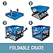 CleverMade Collapsible Milk Crate, Black, 3PK - 25L (6 Gal) Stackable Storage Bins, Holds 50lbs Per Bin - Clevercrates are Heavy Duty, Plastic Collapsible Storage Crate for Multi Purposes