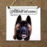 perro akita americano cachorro  Akita Americano - Placa de cerámica para perro modelo 4