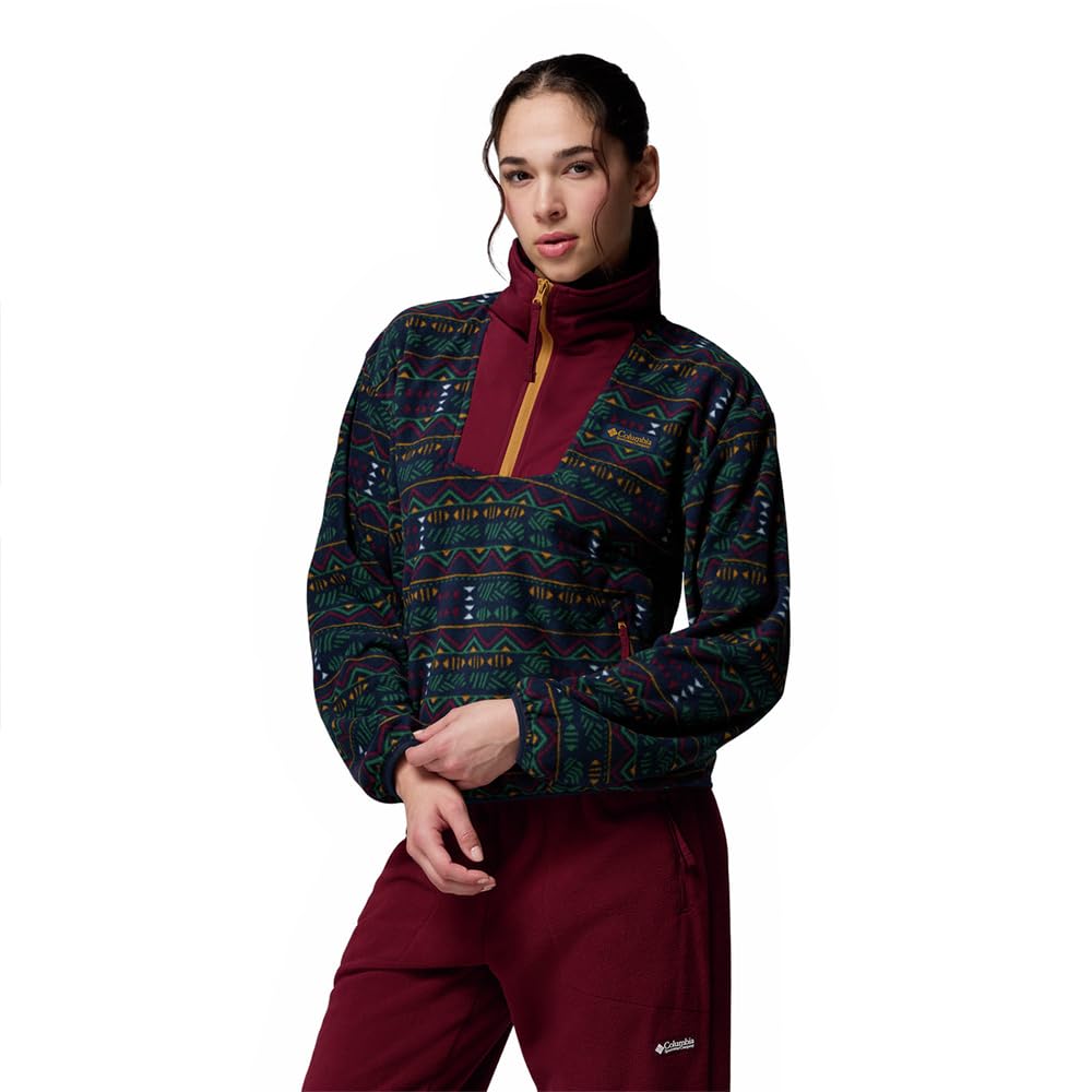 Columbia Sequoia Grove Printed Half Zip Pull en Polaire Femme (Lot de 1)