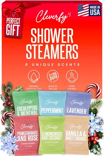 Product Image of the Cleverfy Shower Steamers Aromatherapy – Stocking Stuffers for Teen Girls, Women and Wife – Christmas Gifts for Teens and Women – White Elephant Gifts for Adults – 6 Tablets