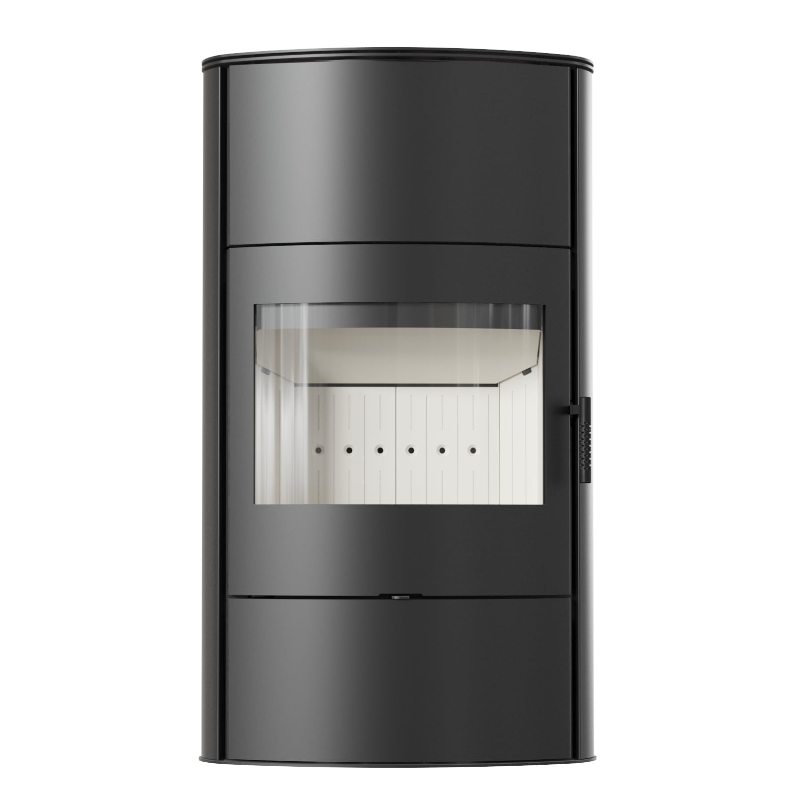 KRATKI Kaminofen Rollo 8 kW Raumluftunabhängig Ø 150 mm BImSchV Stufe 2 EEK A+ Schwarz