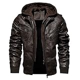 DESIGN - Stehkragen mit abnehmbarer Kapuze, gerippten Bündchen und Saum, langärmlige Motorradjacke mit Schultergurten