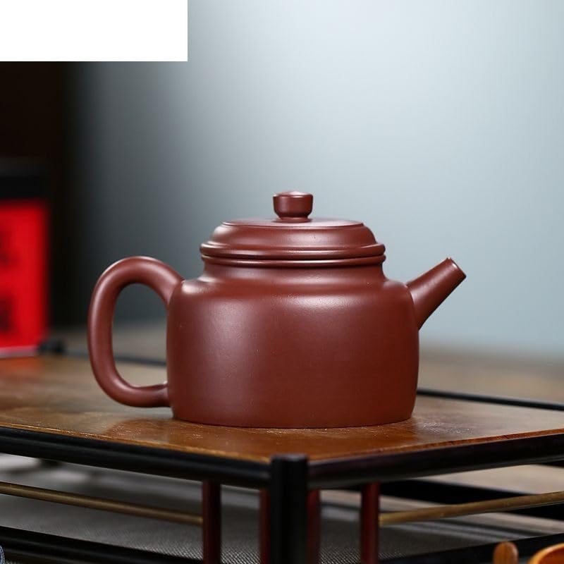 Czajnik Kung Fu do parzenia herbaty 230 ml, fioletowa glina, ręcznie robiony czajnik, surowa ruda, fioletowy czajnik Zhu Mud z sitkiem, zestaw do herbaty Zisha, ceramiczny zestaw do herbaty