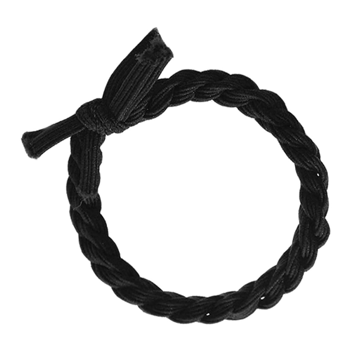 10pcs Gomas Pelo Coleteros Pelo Mujer accesorios Cintas Elástico Goma para el pelo negras Ezppuu117 (B-braid-black-10)