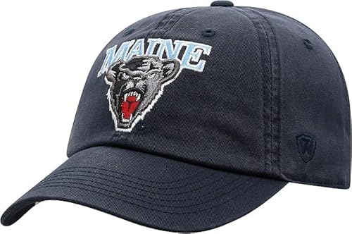 Collegiate Primary Color Relaxed Fit Adjustable Hats (US, Alpha, One Size, Maine)