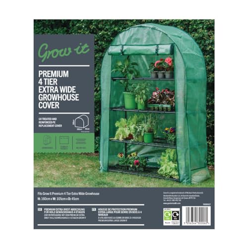 Cubierta de cultivo Grow It GI Premium invernadero de 4 niveles extra ancho 2