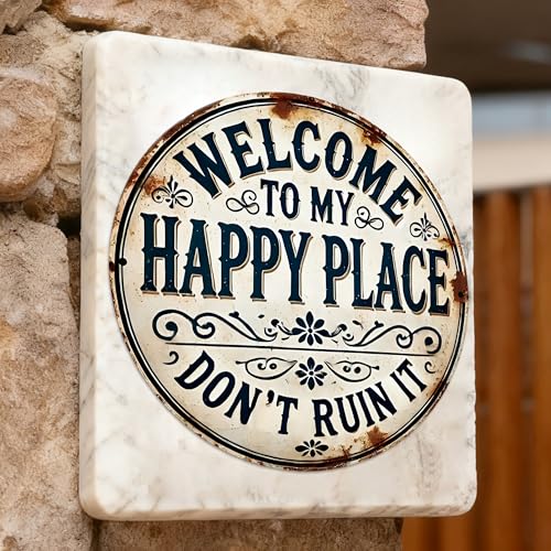 Funny Welcome Metal Wall Art for Home Decor Welcome to My Ha