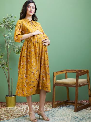 Image of AV2 Women's Rayon Relaxed Fit A Line Maternity Wear