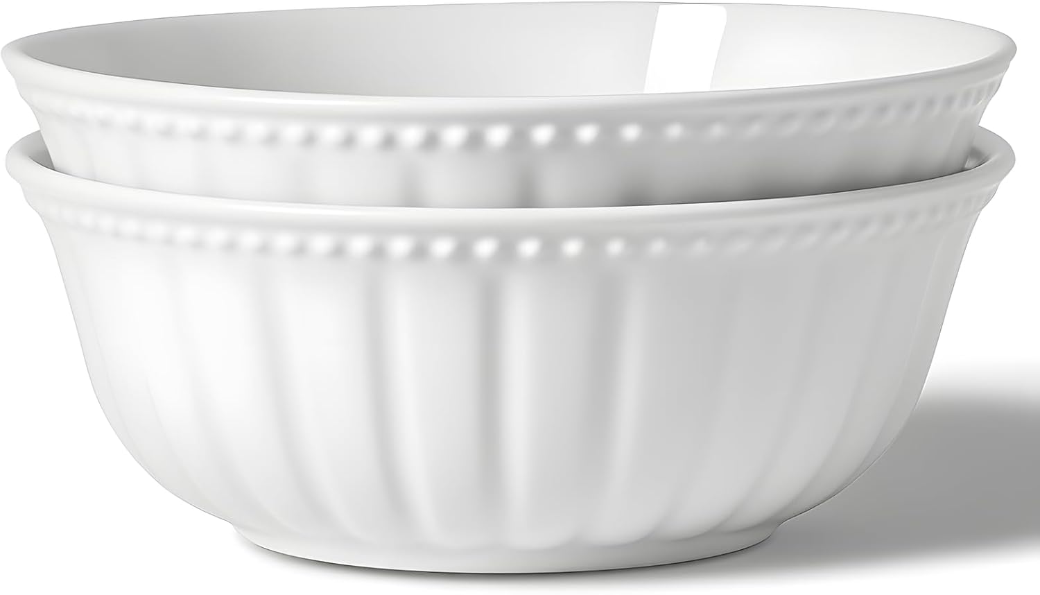 HOMBENE Large Ceramic Soup Bowls, 9.5 Inch Pasta Serving Bowl Dinner Bowls, Microwave Dishwasher Safe Bowl Set of 2