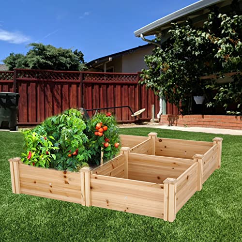 SEJOV Raised Garden Beds Outdoor 8x2 FT Raised Garden Bed Wood Planter