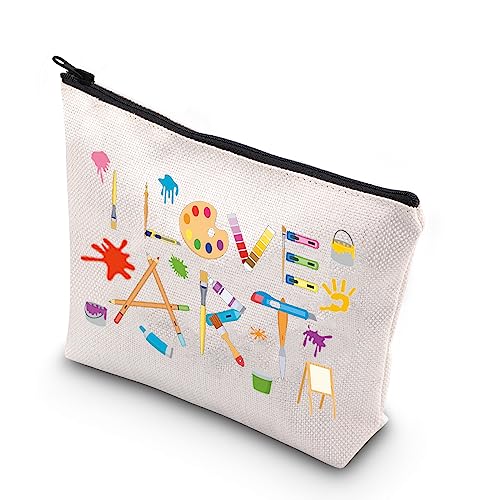 BDPWSS Artist Makeup Bag Art Teacher Appreciation Gift Art School Graduation Gift I Love Art Gift Art Painting Lover Gift (I Love Art)