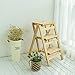 ZXQZ Tabourets de marches Tabouret d'Escabeau Multifonctionnel Ménager Tabouret d'Escabeau Pliant en Bois Massif Tabouret Tabouret d'Escabeau Intérieur Tabouret Échelle Pliante (Couleur : B)