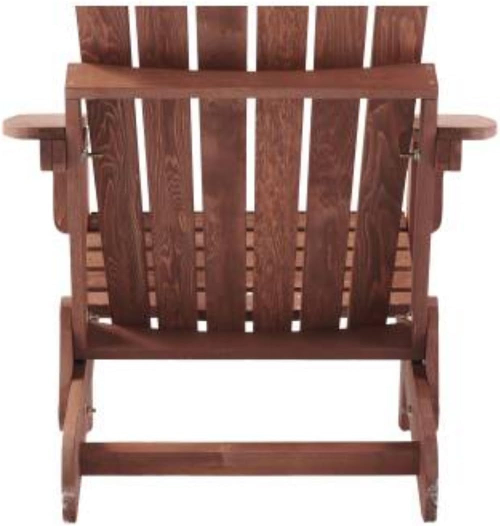 Oversized Wooden Chair, Patio Chair, Lounge Chair, Outdoor Folding Adirondack Chair with Pre-Installed Back and Seat for Garden, Backyard, Porch, Pool, Deck