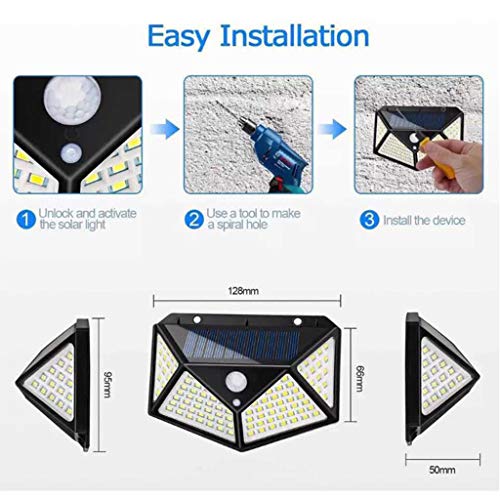 Serenable IP65 Impermeável Ao Ar Livre Luz Solar Segurança Quintal - 2pcs