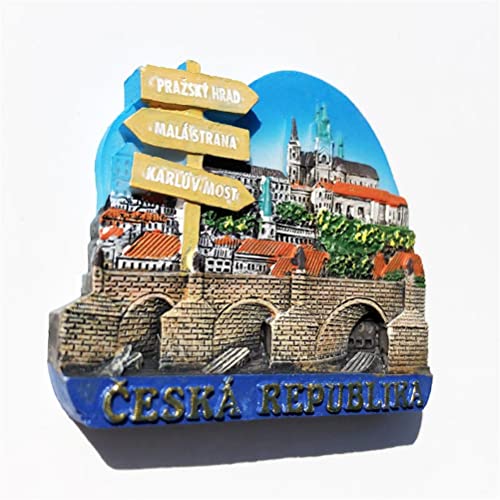 Imán refrigerador souvenir República Checa 3D pintado a mano miniatura 3