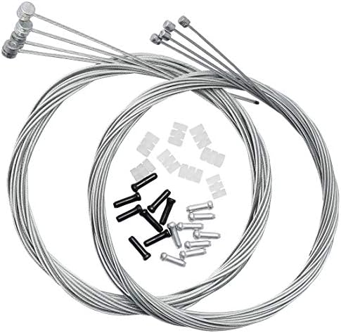 Dymoece Bicycle Derailleur Shifter Cables,Brake Cables Set for Shimano Sram Road Mountain Bike (Only for Mountain Bike)