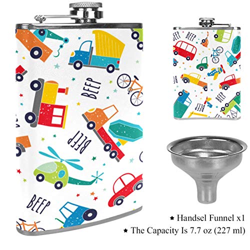 Flasque à whisky de poche en cuir avec entonnoir pour le camping - 4