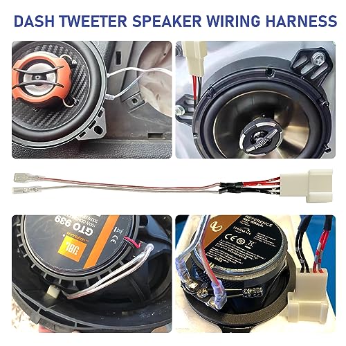 Image of Car Dash Tweeter Speaker Wiring Harness Replacement for Toyota Corolla /Camry 2012-2020, RAV4 2015-2019, Subaru Forester /Impreza 2012-2020 Speaker Wire Adapter Connector Plug, 2PCS