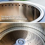 25-Inch Smokeless Patio Fire Pit, Wood Burning with Removable Ash Pan & Weather-Resistant Cover, Modern Black Design – Ideal Outdoor Smokeless Fire Pit for Backyard & Patio - Image 4