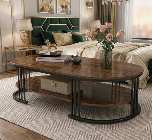Image of Coffee Table Centre Table (Brown Black)