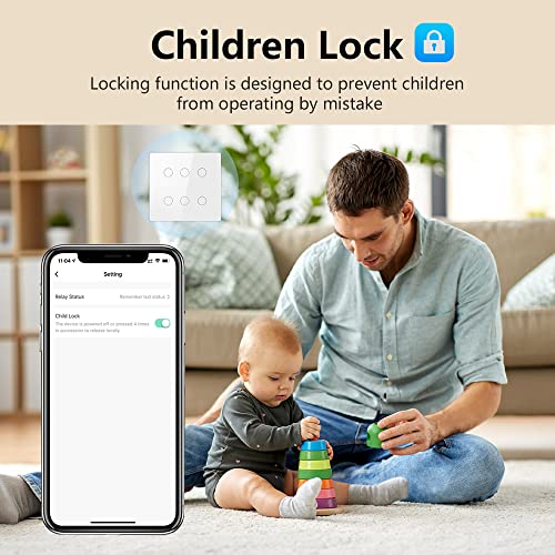 Interruptor 4 E 6 Botões Branco Touch Wi-fi Rf 433mhz Premium Padrão 4x4 (4 BOTÔES BRANCO)