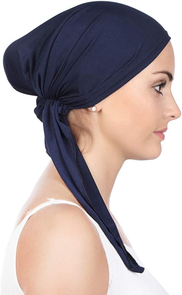 Qhome Womens Rhinestone Head Scarf Head Wrap Chemo Cap Spandex Bandana Du Rag - Image 6
